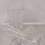Cut crystal champagne flutes