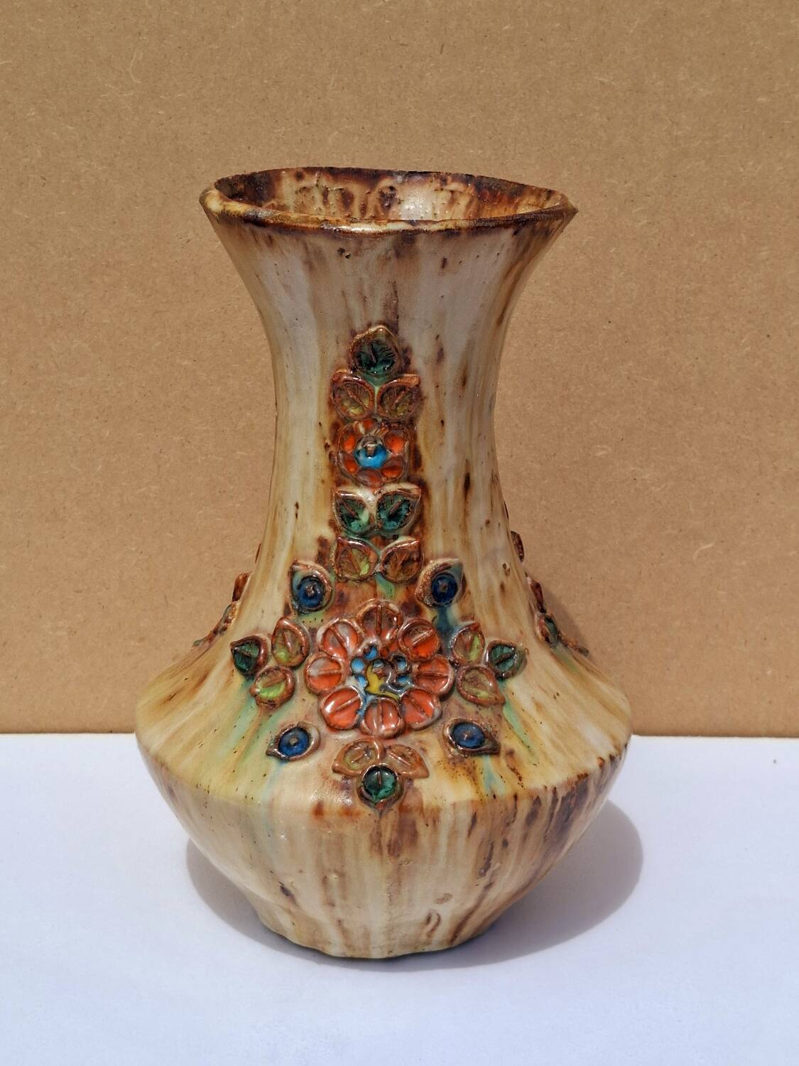 Ceramic vase La Roue1970 VALLAURIS