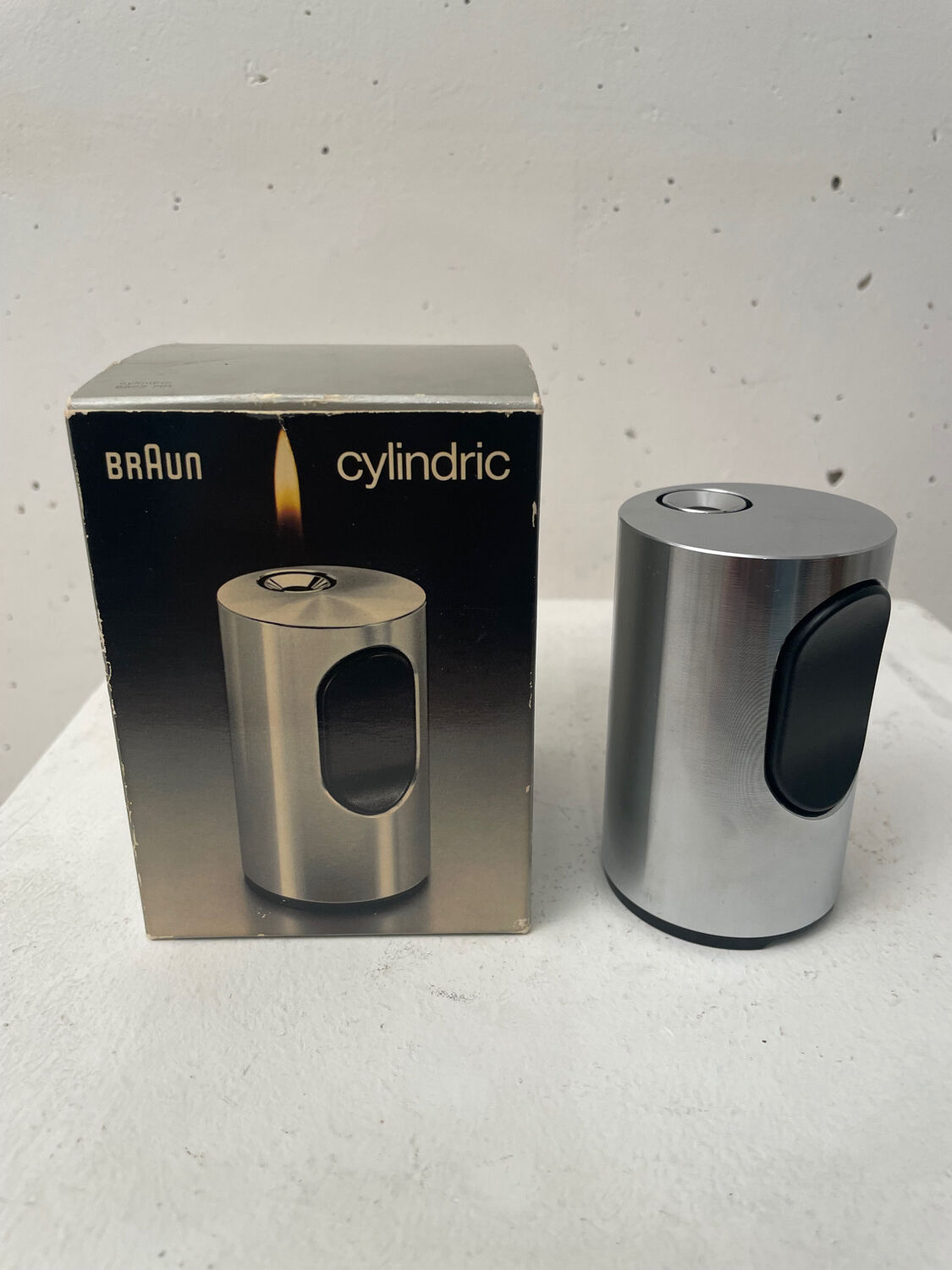 Braun cylindrical table lighter , Dieter Rams