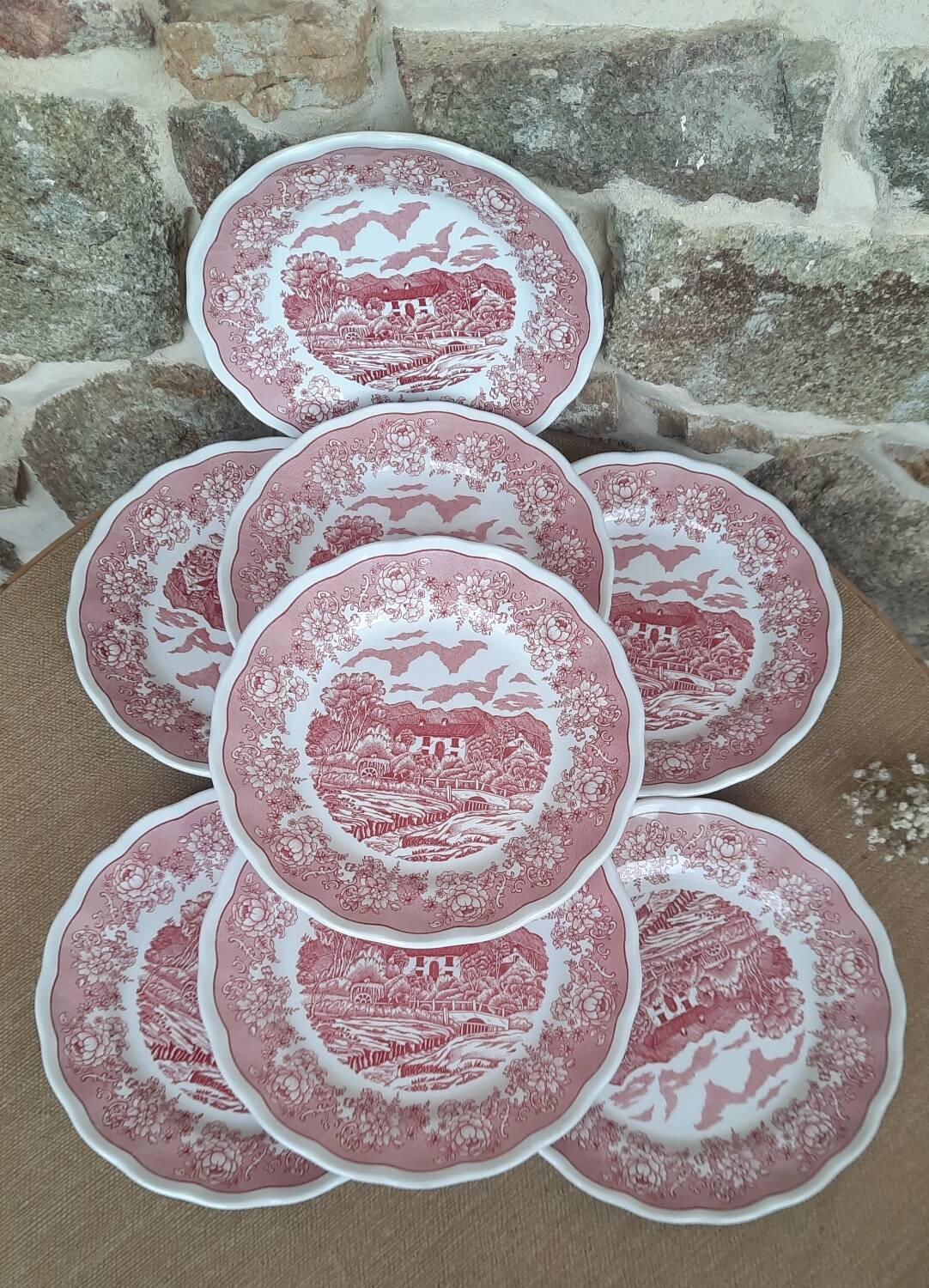 Swiss Landscape dessert plate