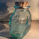 bubbled glass jar with vintage cork