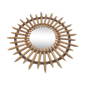 44cm rattan sun mirror