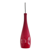 Suspension en verre rouge 'Bang' par Jacob E. Bang pour Fog & Mørup, Danemark 1960's