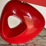 Red ceramic lamp drimmer modernist lampshade