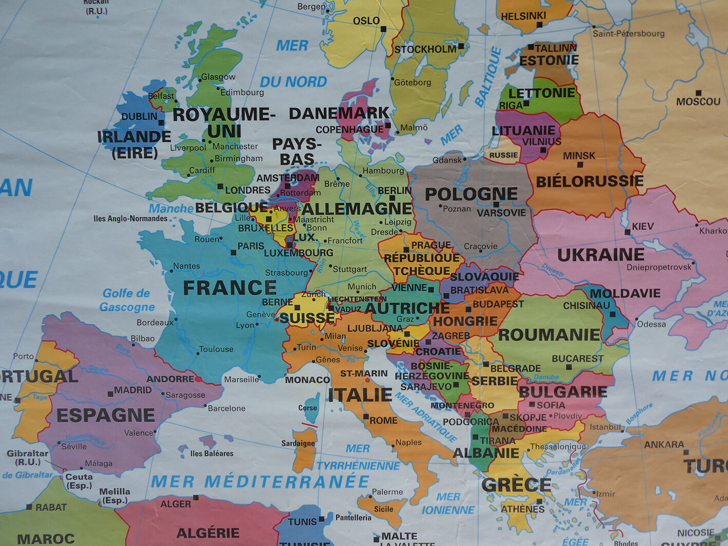 School map poster vintage Europe edition MDI - Old poster