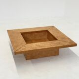 Square coffee table / bar table from Smania with burl wood
