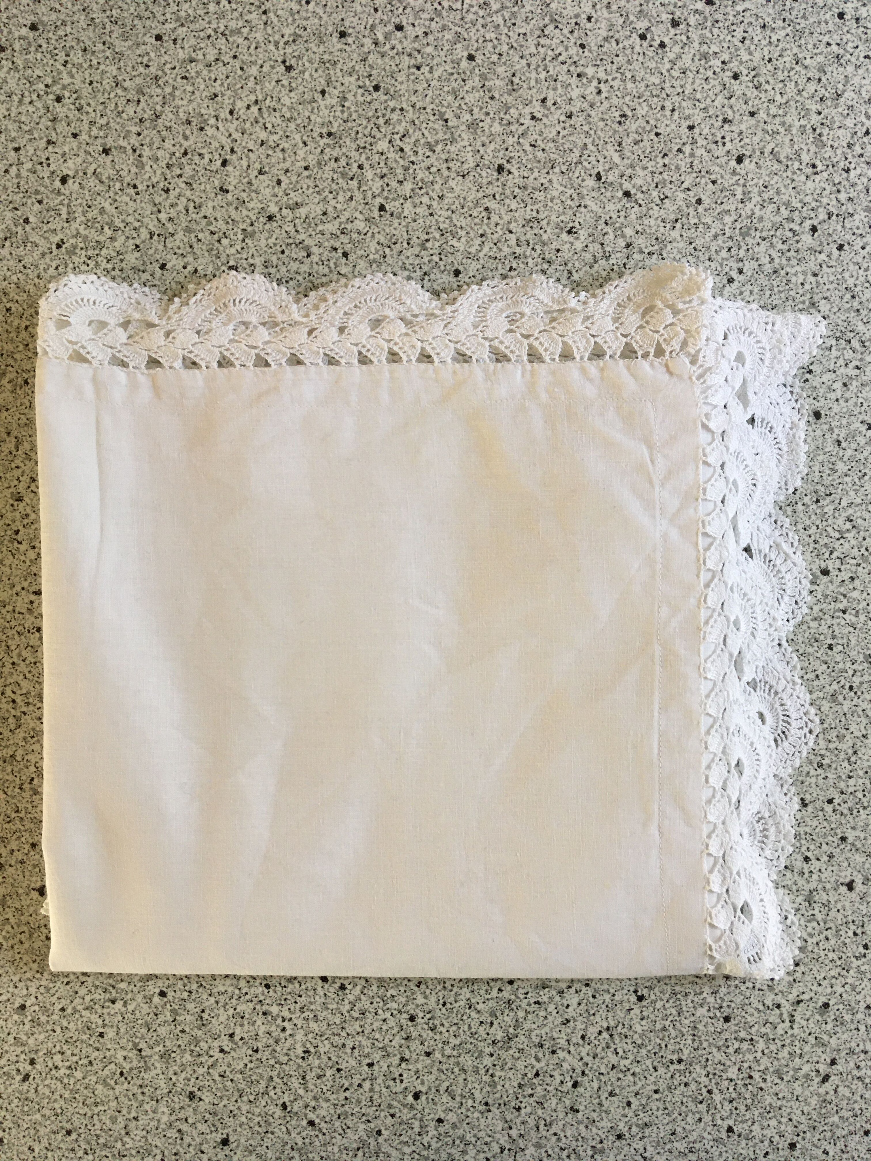 1900s lace square pillowcase