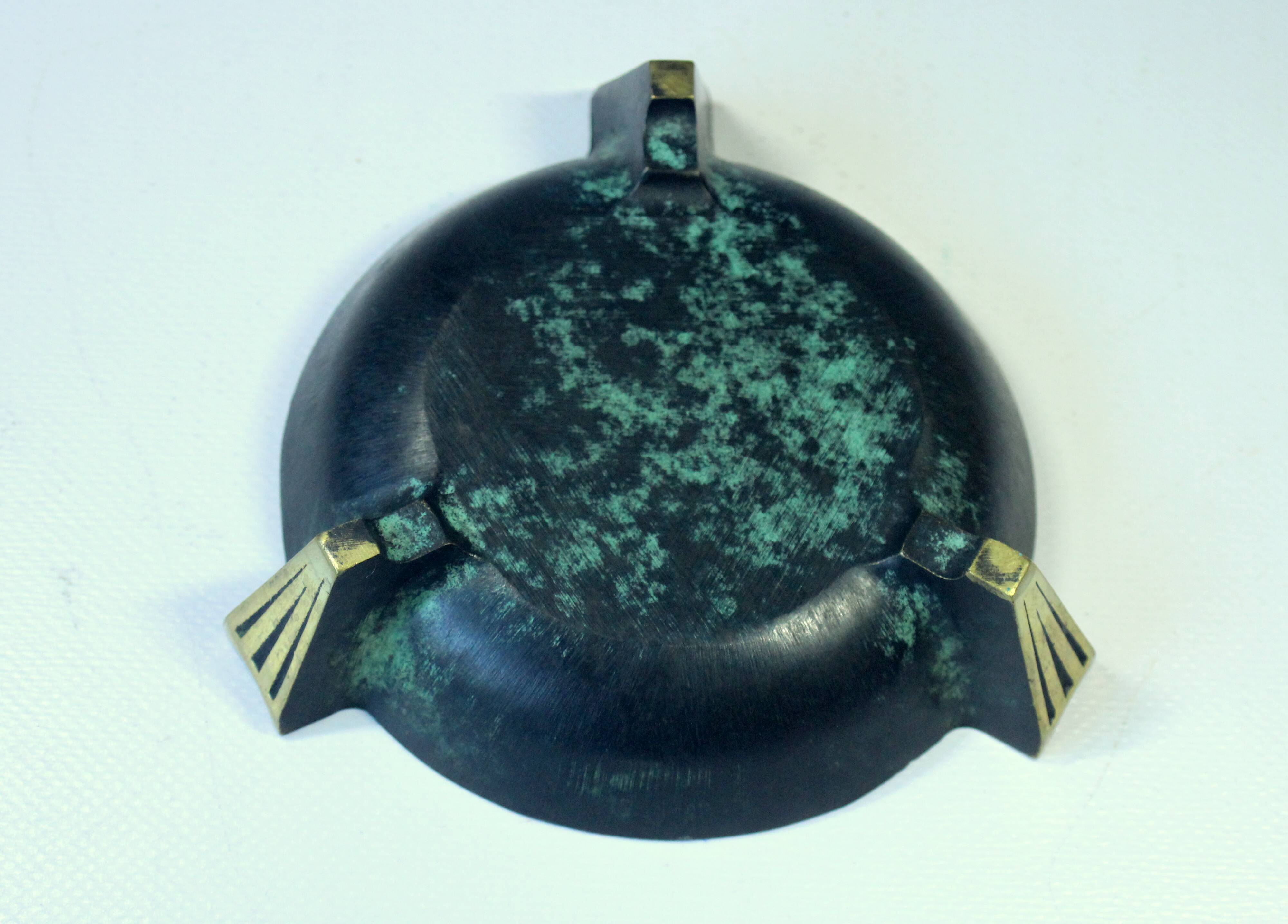 Ashtray from the 1950s - made of bronze and brass - vintage