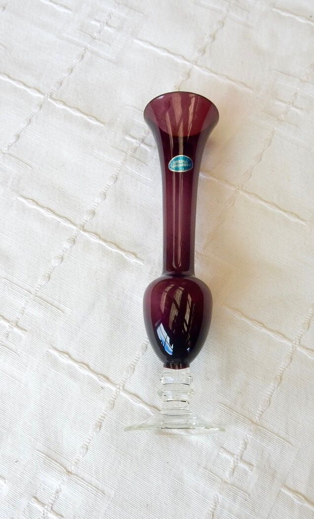Purple crystal vase