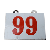 enamel plate number 99