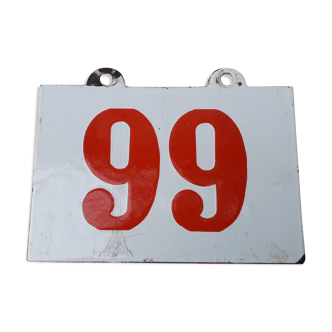 enamel plate number 99