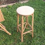 Bar en rotin vintage
