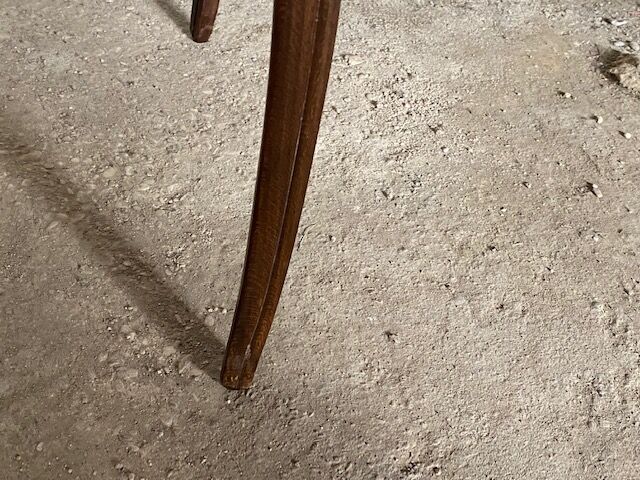 Oak desk and oak veneer with a large Louis XV style drawer