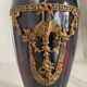 Vase en céramique à coulures d’émail, monture en laiton, vers 1920, Be