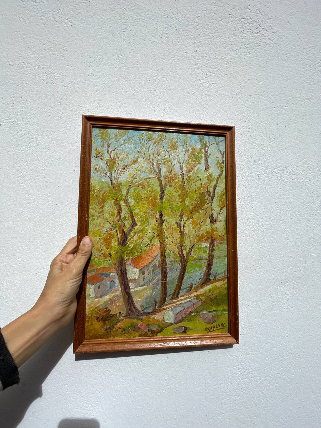 Signed oil landscape painting