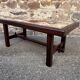 Table basse rectangulaire en bois céramique 1960s Vallauris DAN