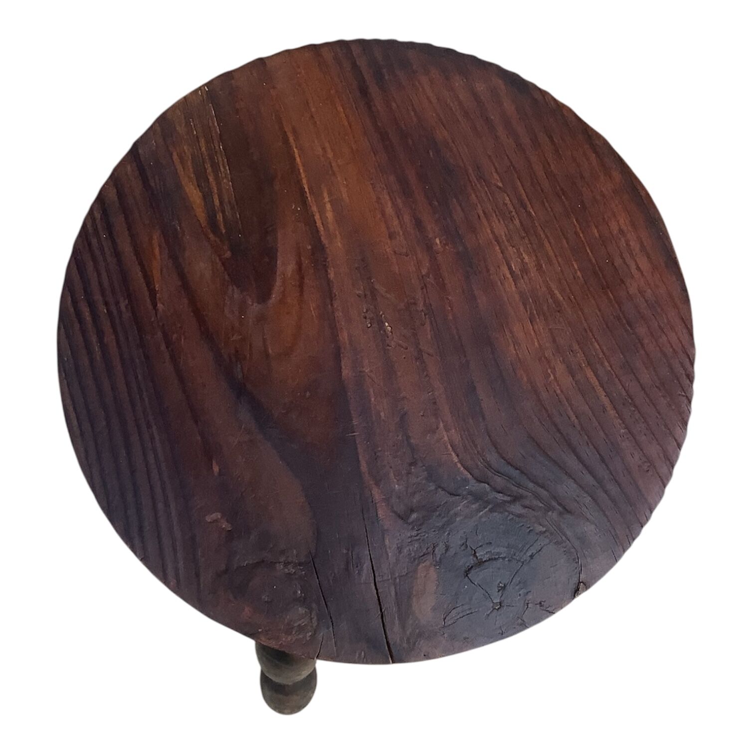 Small Spanish stool in solid oak – circa 1960