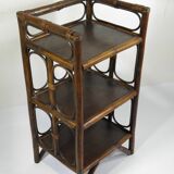 ETAGERE en ROTIN années 70