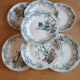 7 old flat plates Terre de fer