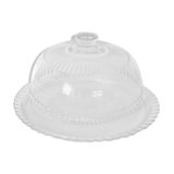 Glass presentation plate and bell