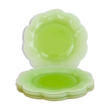 Set of 6 flat plates 27 cm glass