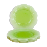 Set of 6 flat plates 27 cm glass