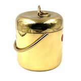 Hollywood regency gold Ice Bucket, Lira Italy ca. 1980s