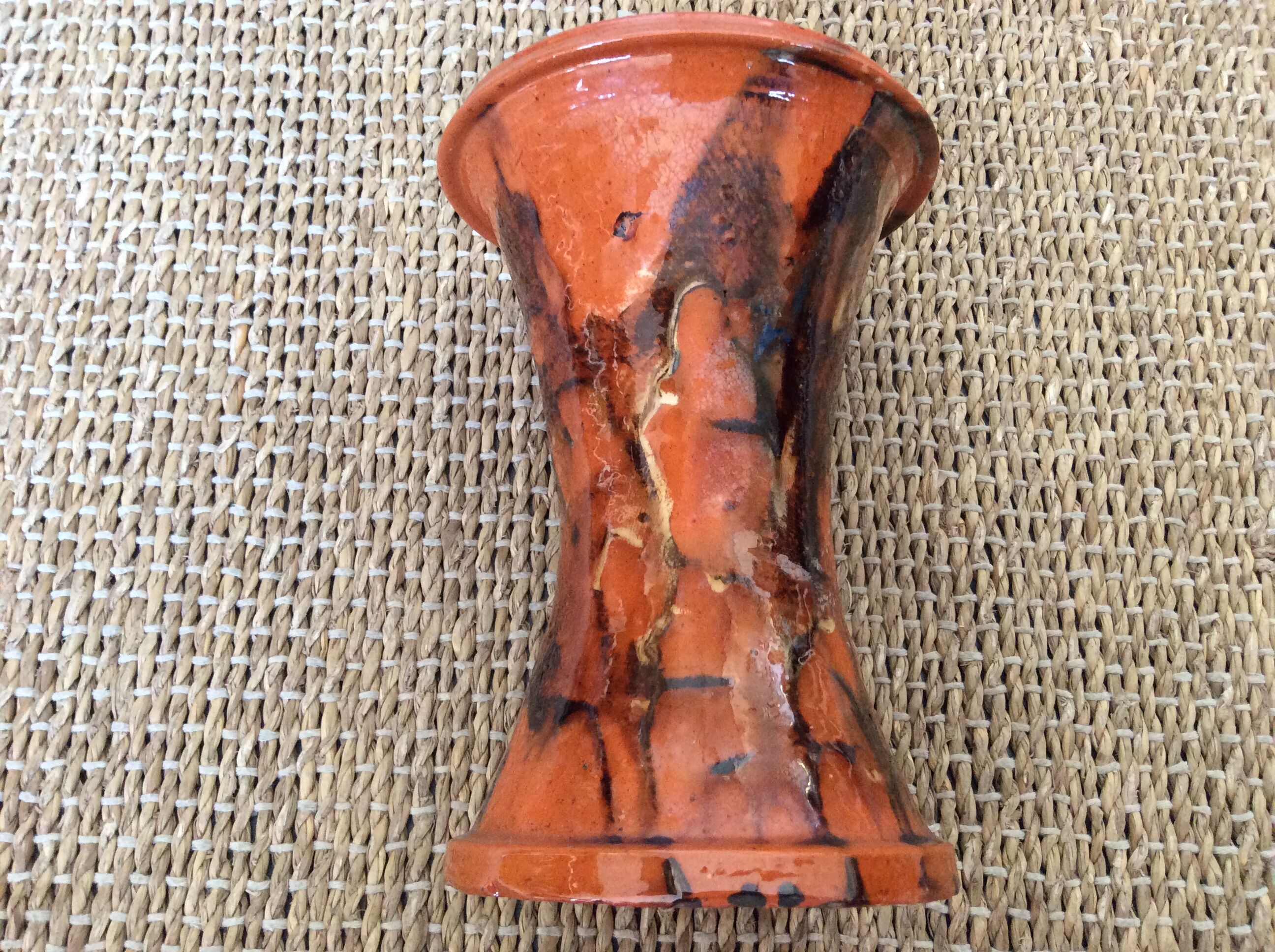 Glazed terracotta vase