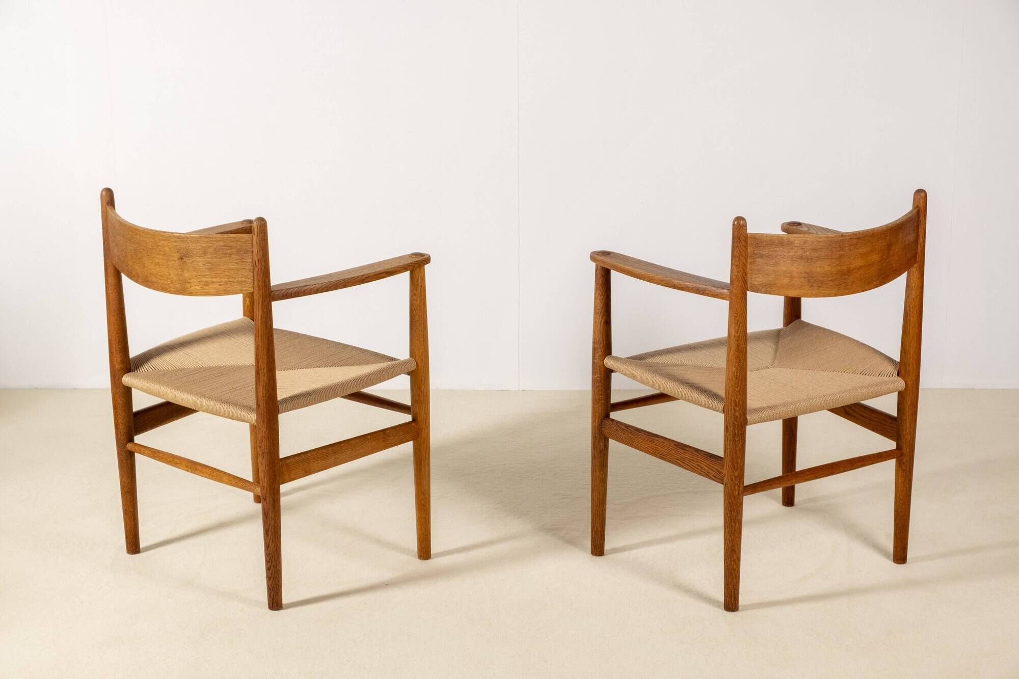 2x Hans J. Wegner CH37 in oiled oak, 1970s Denmark