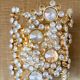 Set of 2 brass and crystal wall lights by Palwa