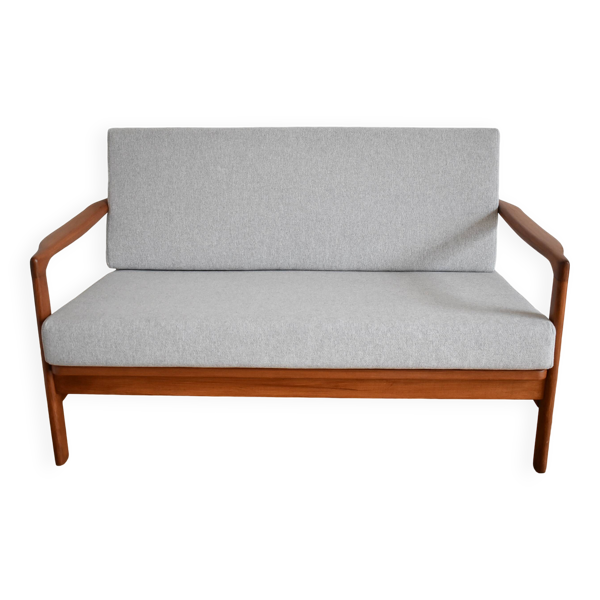 Canapé scandinave deux places, gris clair — Beyit