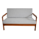 Canapé scandinave deux places, gris clair