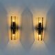 Set of 3 Veca glass wall lamps / sconces, 1970s Italy
