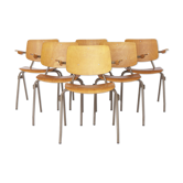 6 chaises empilables par Kho Liang Ie pour Car Katwijk, années 1950