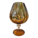 Giant glass 31 cm Empoli blown amber vintage