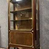 Louis XV style display cabinet in mahogany and gilded bronze circa 1850