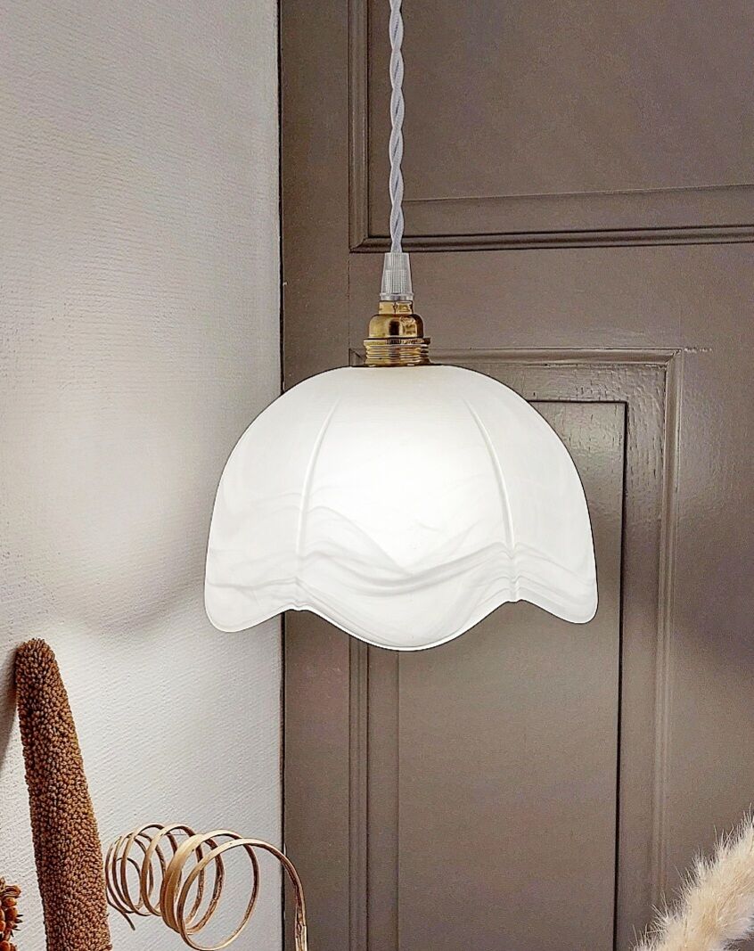 Marbled glass pendant lamp