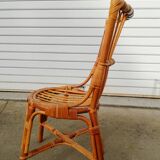 4 chaises en rotin