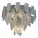 Art Deco Chandelier Clear and Frosted Italian Sputnik Art