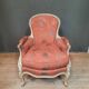 Bergere upholstered in Louis XV style
