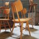 Set of 5 all-wood chairs published by Ton 1960