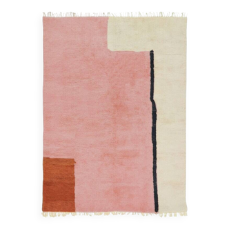 Tapis rose marocain en laine 150cm/250cm