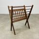 Porte revue scandinave pliant bois années 60