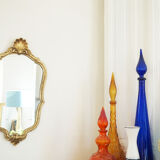 Rococo vintage gold mirror, 32x57cm