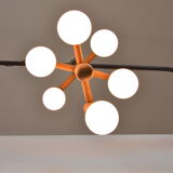 Wooden pendant lamp, 1970s