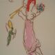 Marc chagall : daphnis et chloé - lithographie originale