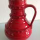 Fat Lava red ceramic vase by Pfortner Keramik / vintage 60s-70s