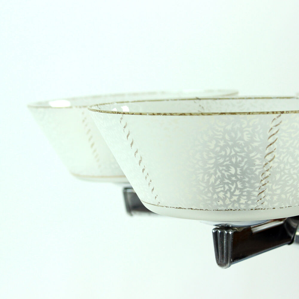 Art deco ceiling light in chrome, Czechoslovakia circa 1940s