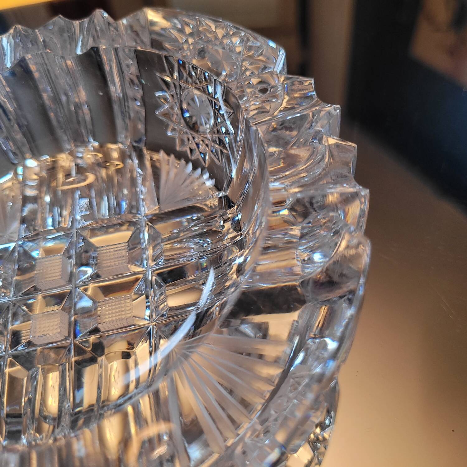 Cut crystal ashtray - French crystal factory from the 1970s-1980s