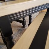 Lot de 4 tables gigognes en orme massif